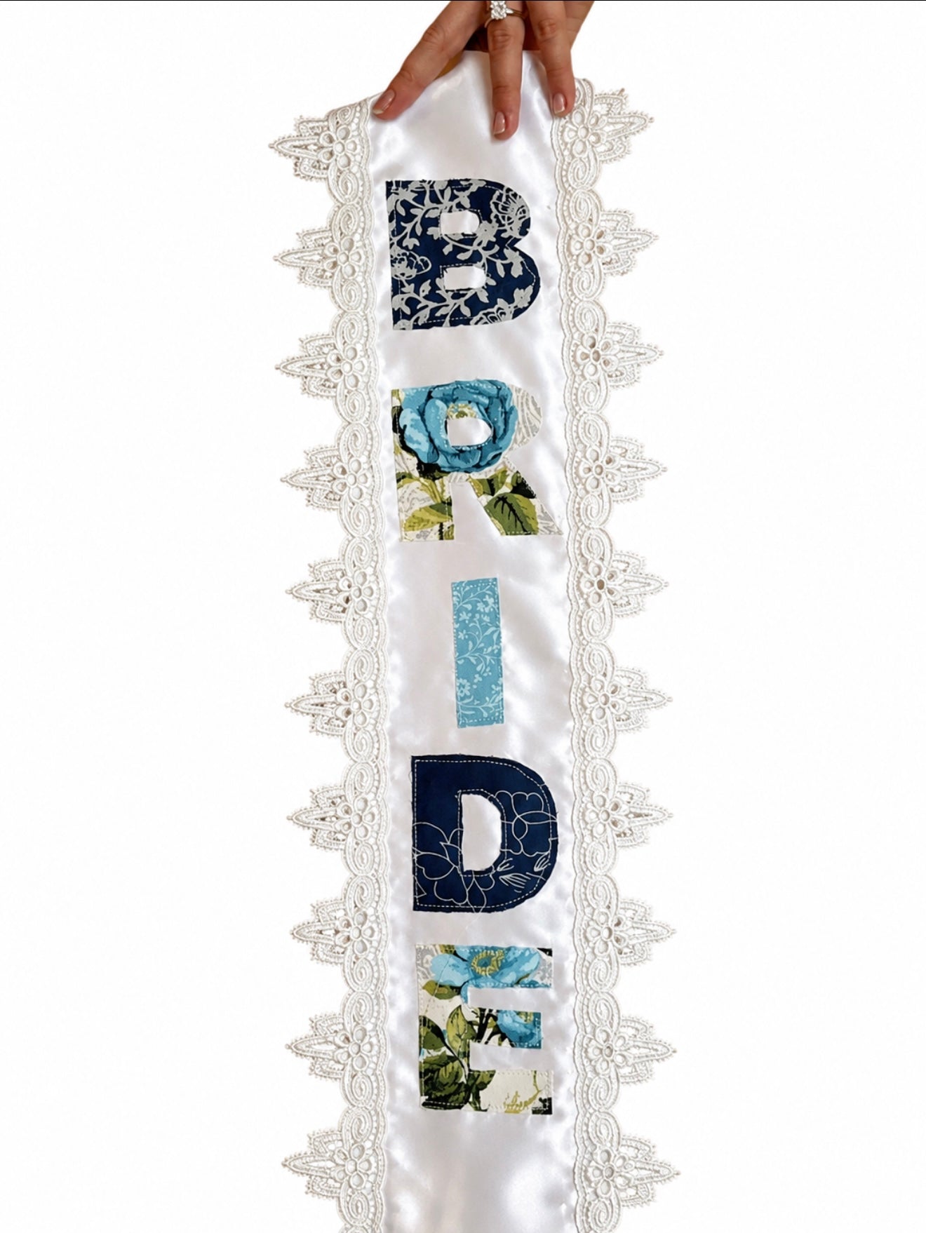 Appliqué Bridal Sash