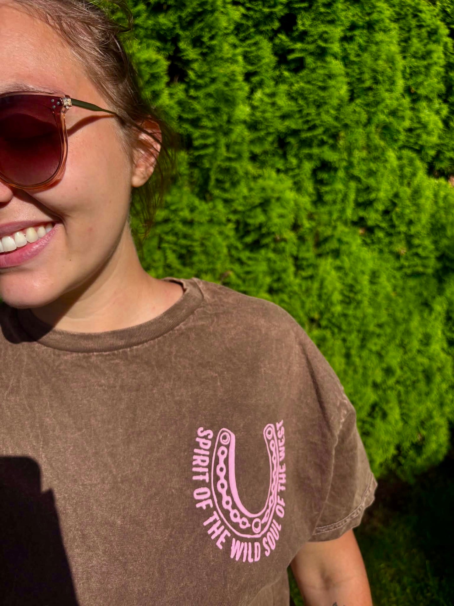 Country Roots Mineral Brown Puff-Print T-Shirt