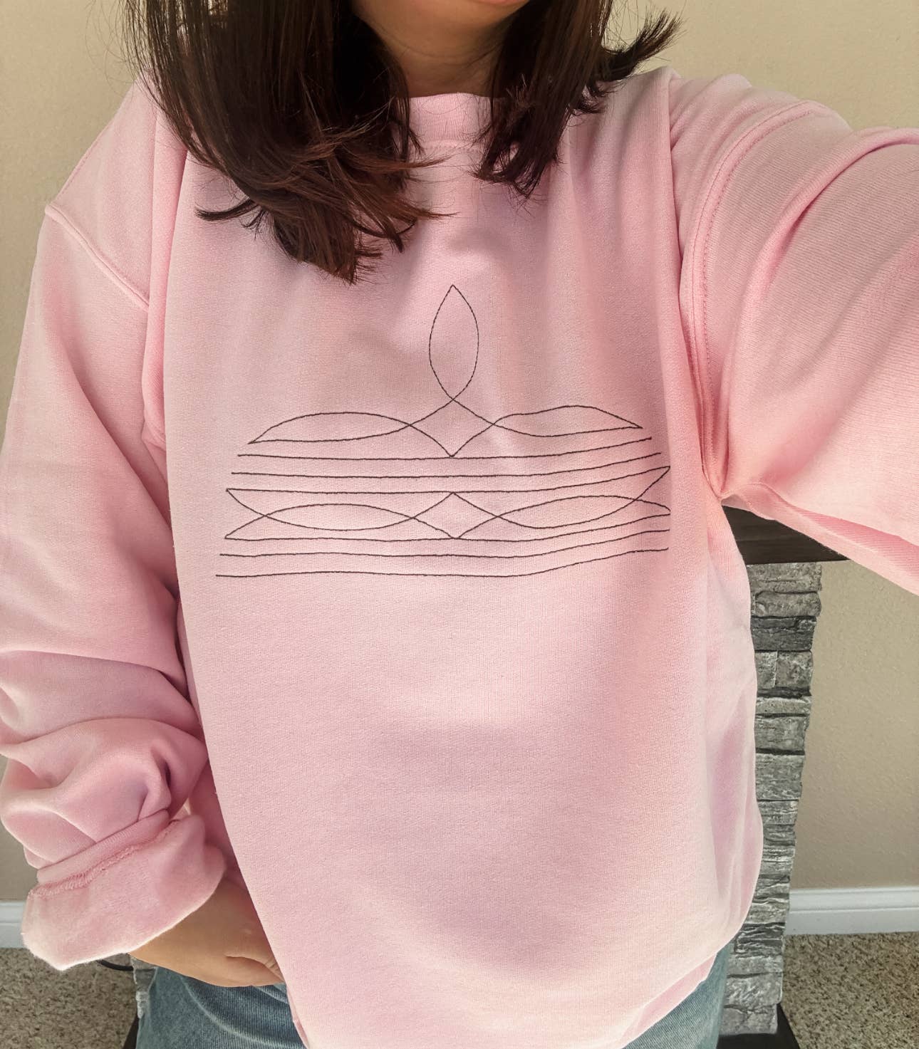 Boot Stitched Embroidered Sweatshirt