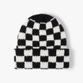 CHECKER SOFT PLUSH BEANIE HAT