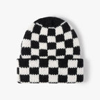 CHECKER SOFT PLUSH BEANIE HAT