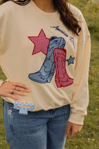 AMERICAN DREAM BOOTS EMBROIDERED CREW