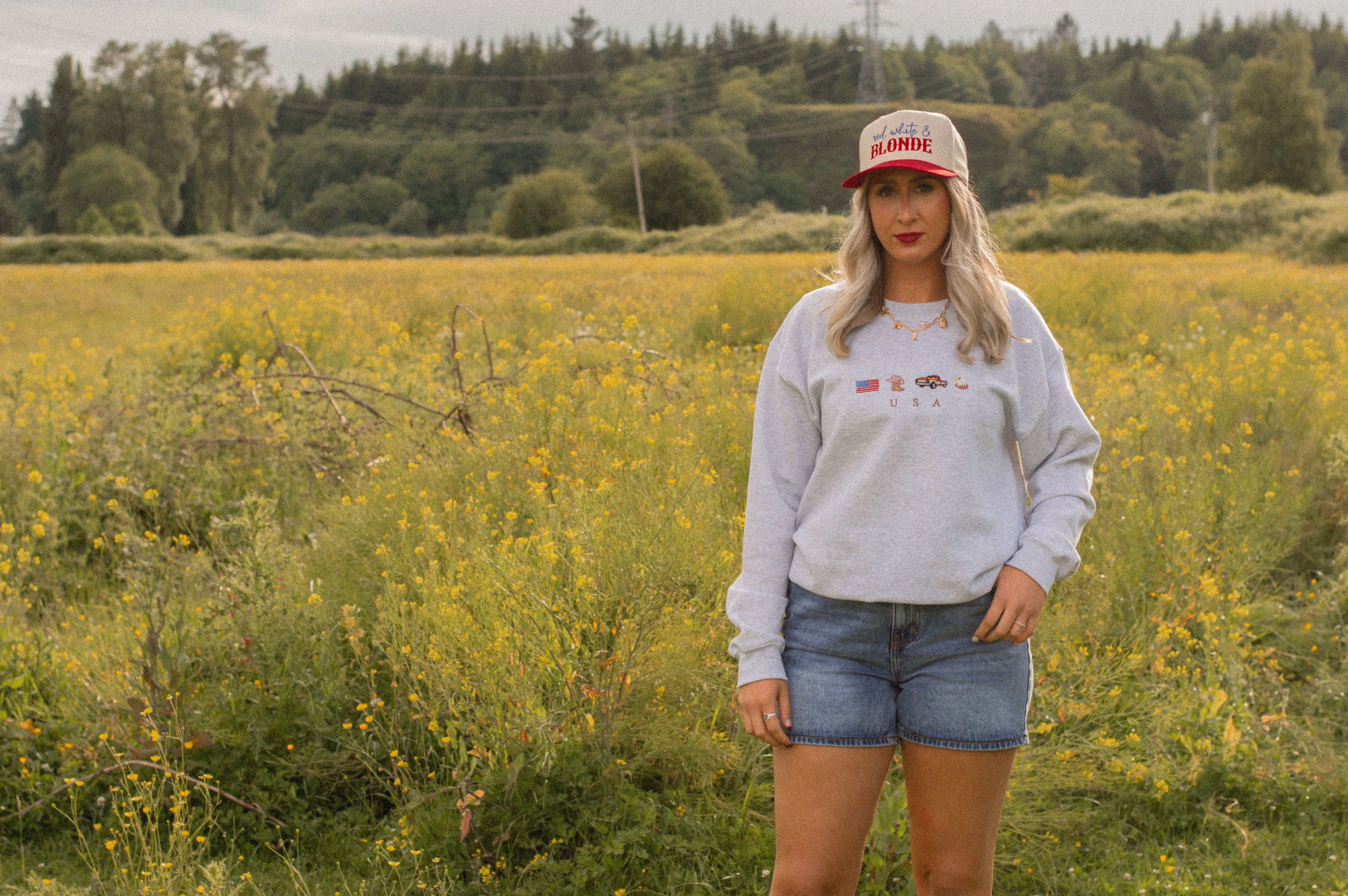 USA ICONS Embroidered Heavyweight Sweatshirt
