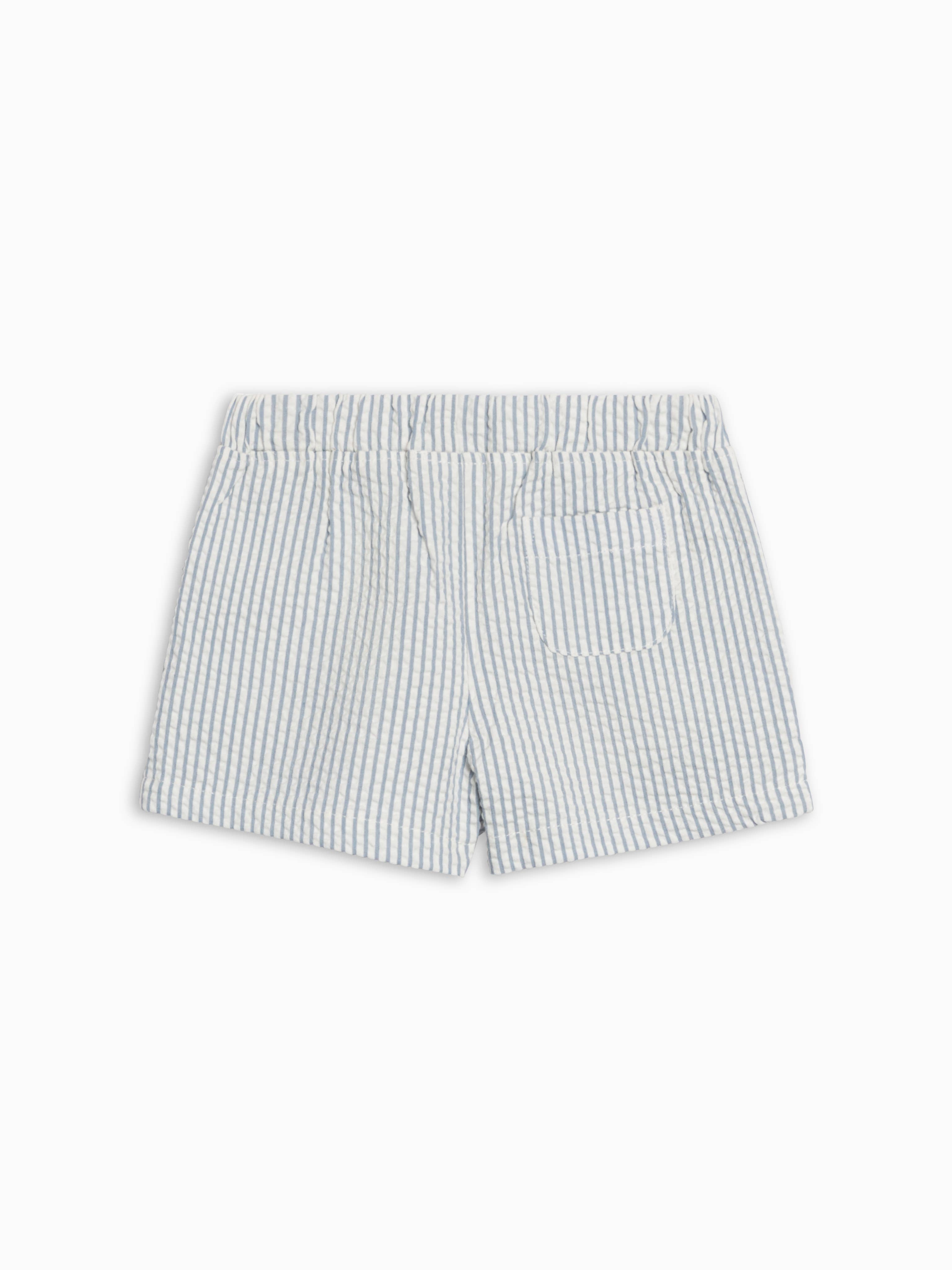 Nixie Seersucker Shorts - Shore Stripe / Sea