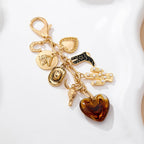 WESTERN HEART CROSS HAT BOOT HEART BAG CHARM