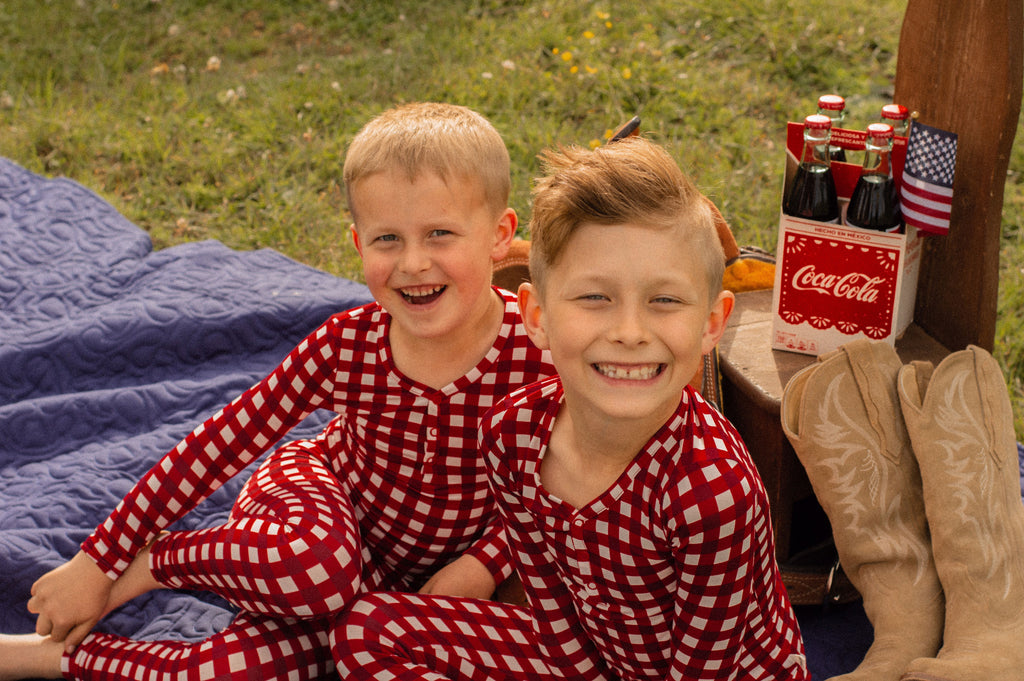 Bamboo Two Piece Pajamas | Scarlet Gingham