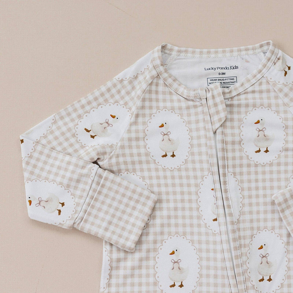 Bamboo Zip Romper | Gingham & Goose