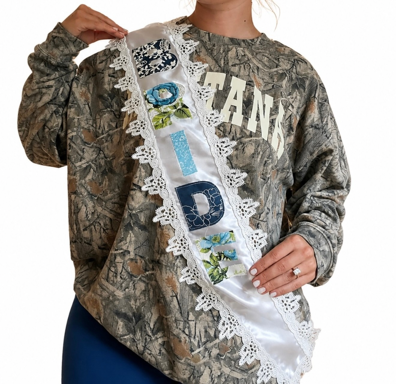 Appliqué Bridal Sash