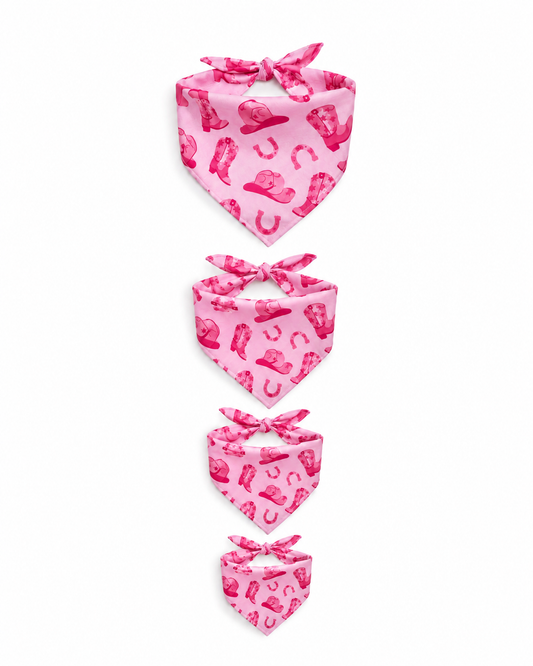 Pink Cowgirl Dog Bandana