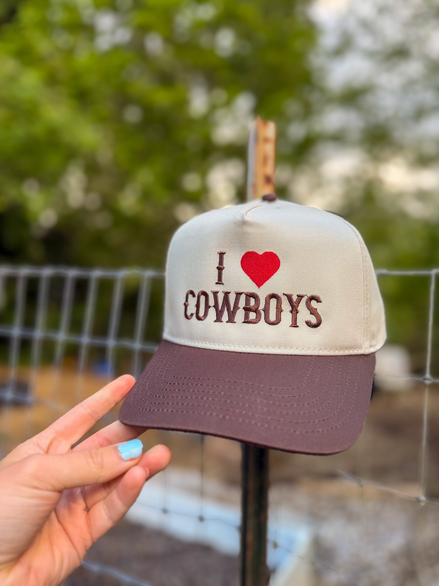 I HEART COWBOYS Embroidered Hat