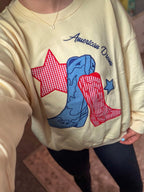 AMERICAN DREAM BOOTS EMBROIDERED CREW