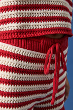 CROCHET TWO-TONE SWEATER SHORTS